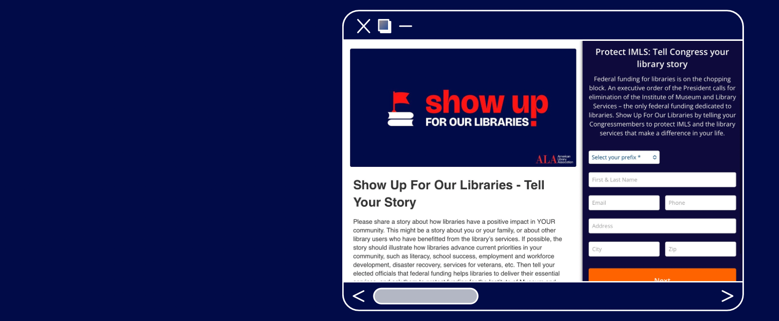Show Up for Our Libraries